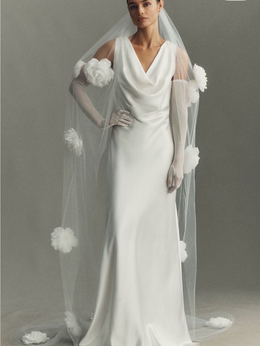 NWT Hutch 3D floral wedding veil - Picture 3 of 3